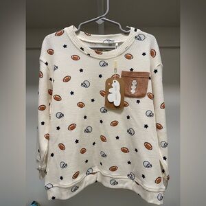 NWT Angel Dear football long sleeve with matching pants set.